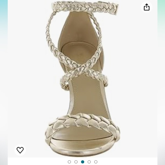 Michael Kors Astrid  Braided Metallic Faux Leather Sandal ✨Like new✨size 8 - Picture 8 of 12